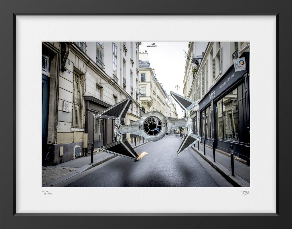 Poursuite d'un tie fighter par un x Wing